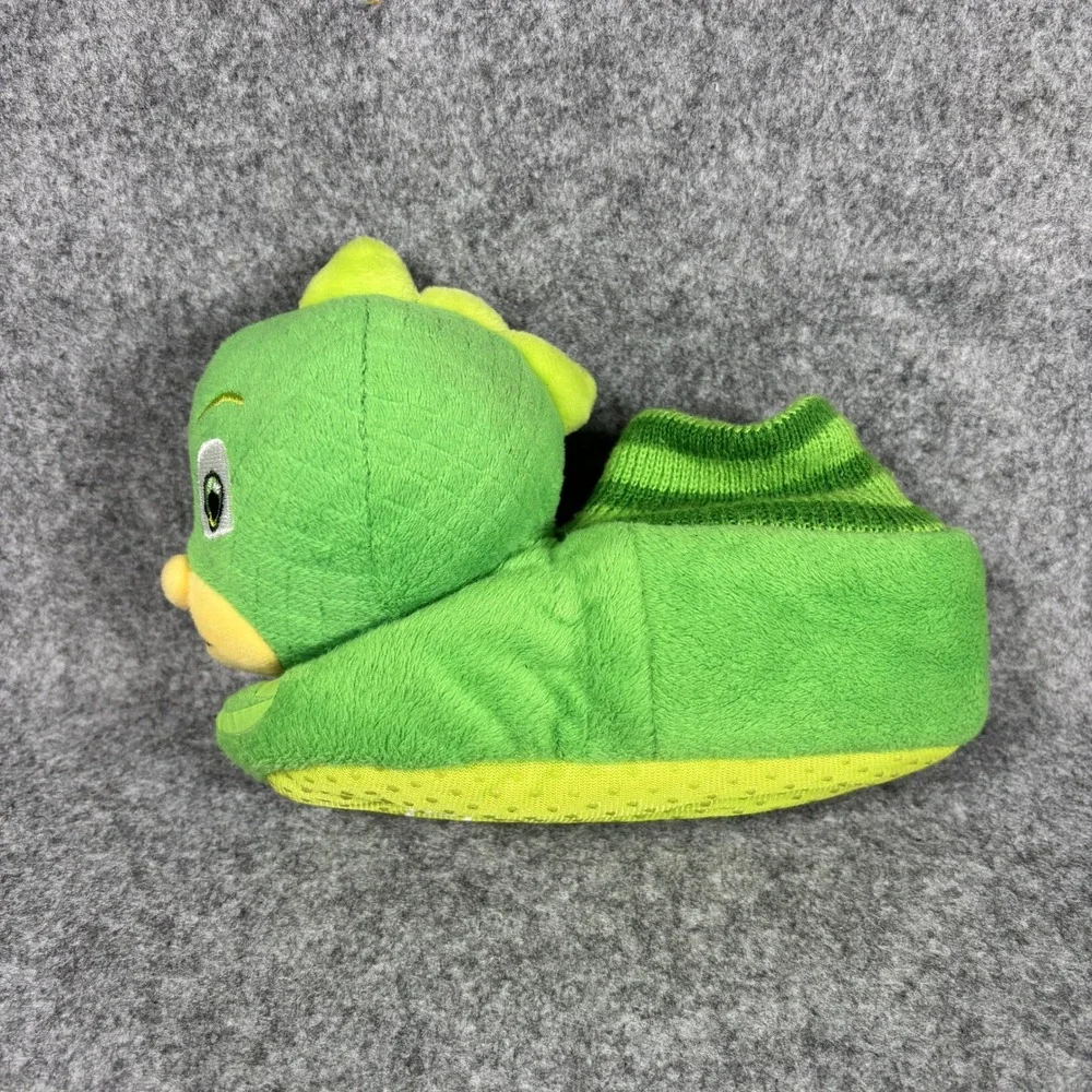 PJ Masks Gekko Plush Slippers Toddler Size M 7-8 Green Character House Shoes